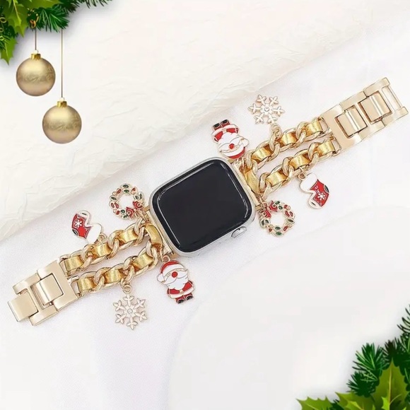 🌼 Christmas Watchband with Charms compatible with Apple Watch - Picture 2 of 8